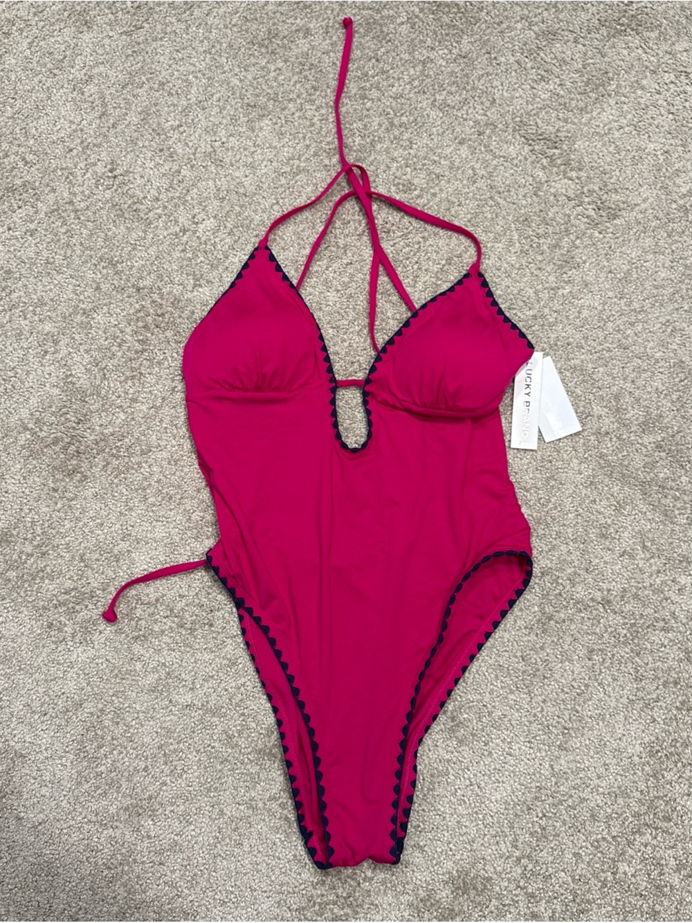 Women’s Size Large Lucky Brand One Piece Swimsuit Pink